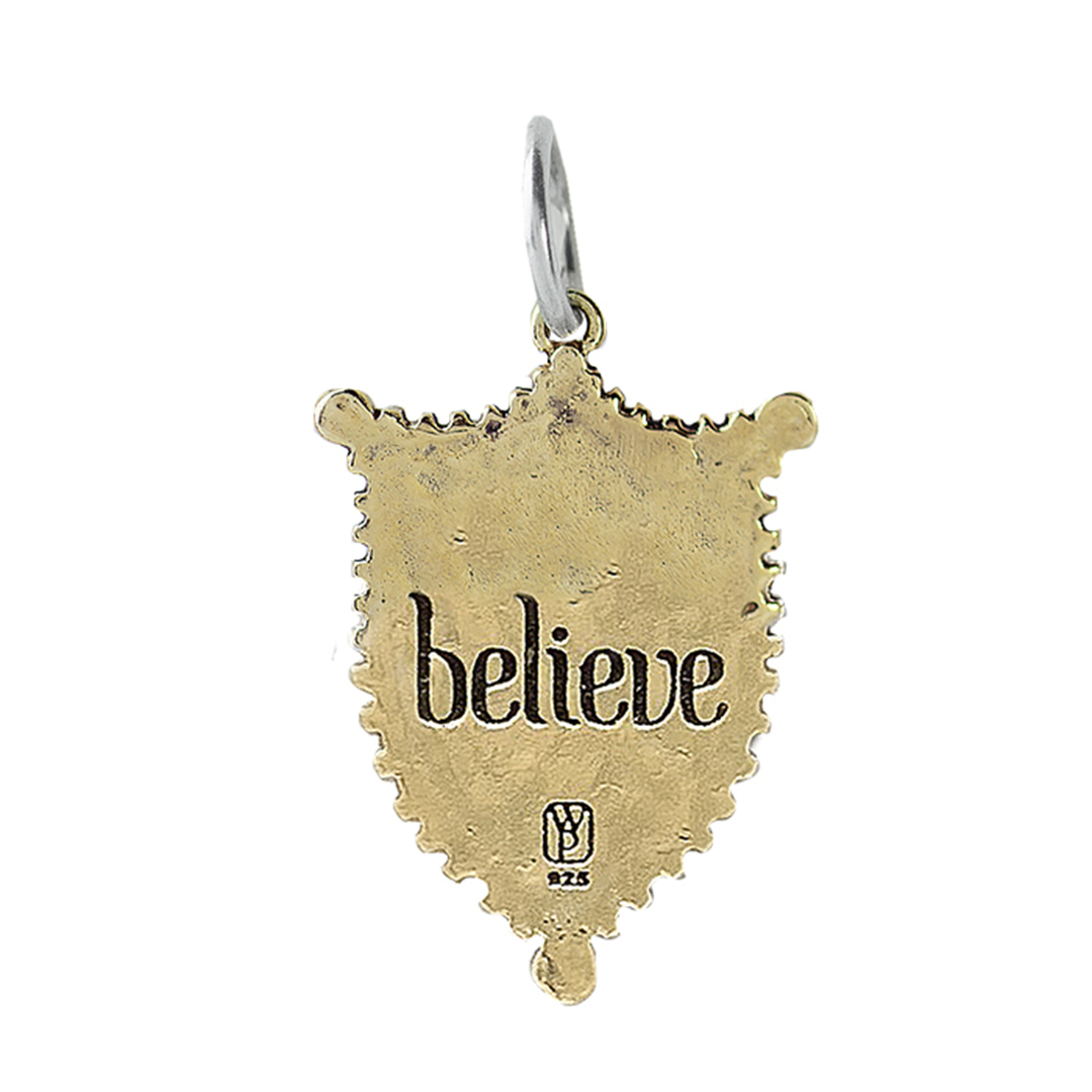 Waxing Poetic Lyric & Lore Charm - Believe Fairy - SS, BR & Swarovski