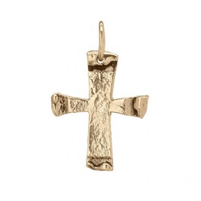 Waxing Poetic Artifact Cross Charm- Brass