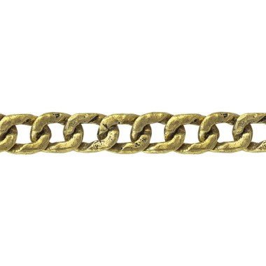 Waxing Poetic Boat Cleat Chain Bracelet - Brass and Sterling Silver- Small