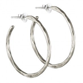 Waxing Poetic Free Form Earrings - Sterling Silver - Medium