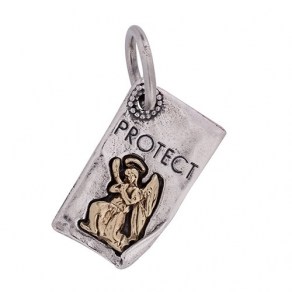 Waxing Poetic THE GOOD BOOK PAGES Charm - PROTECT - Sterling Silver/Brass