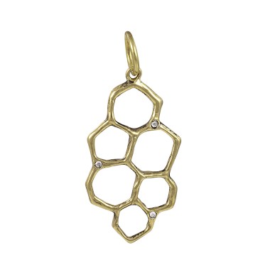 Waxing Poetic Honey Love Pendant - Brass