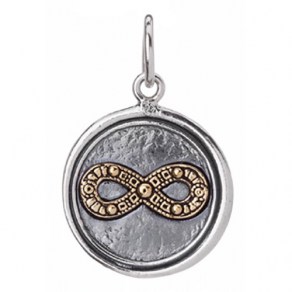 Waxing Poetic WING & PRAYER charm - Infinity - Sterling Silver/Brass