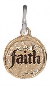 Waxing Poetic Camp Charms Brass/Silver- Faith