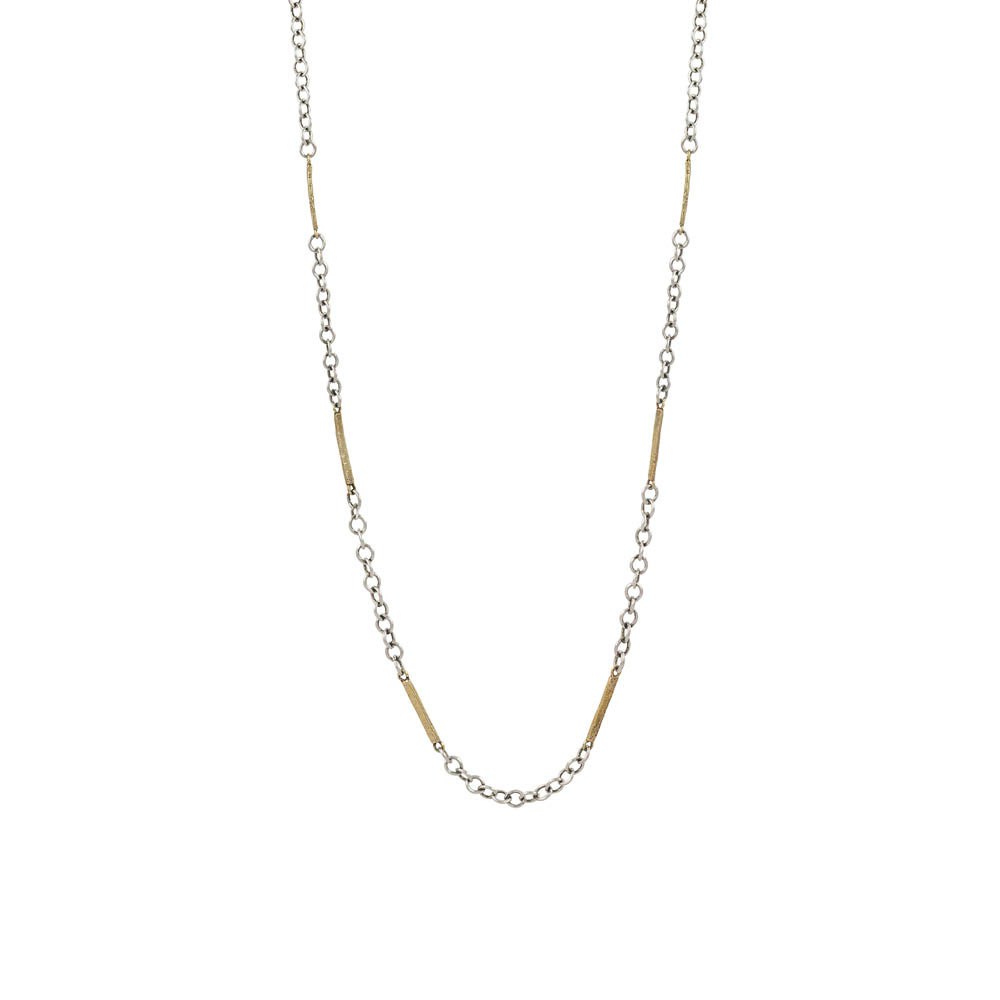 Waxing Poetic Tripper Chain - Sterling Silver and Brass - 45cm