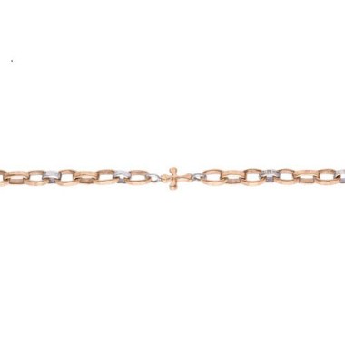 Waxing Poetic FREEDOM CROSS CHAIN 45cm - Sterling Silver & Bronze
