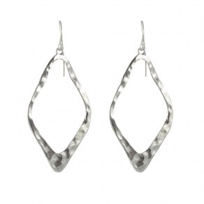 Waxing Poetic Open Up Earrings - Sterling Silver - Diamond