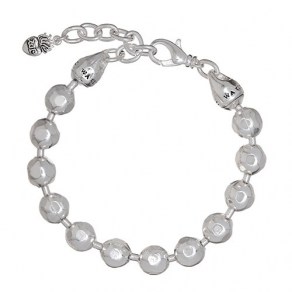 Waxing Poetic Large Ball Chain Bracelet with extender - Silver plate