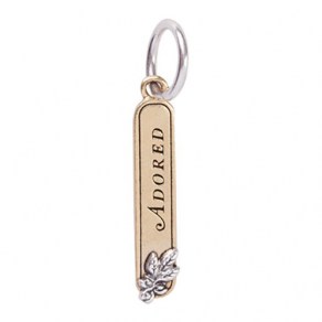 Waxing Poetic Sweet Missive Charm - Adored - Brass & Sterling Silver