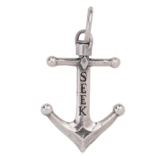 Waxing Poetic Adventure Anchor Charm - Seek & Find - Sterling Silver