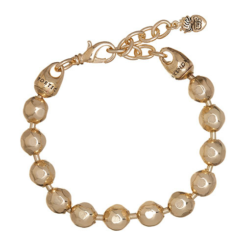 Waxing Poetic Large Ball Chain Bracelet with extender - Brass