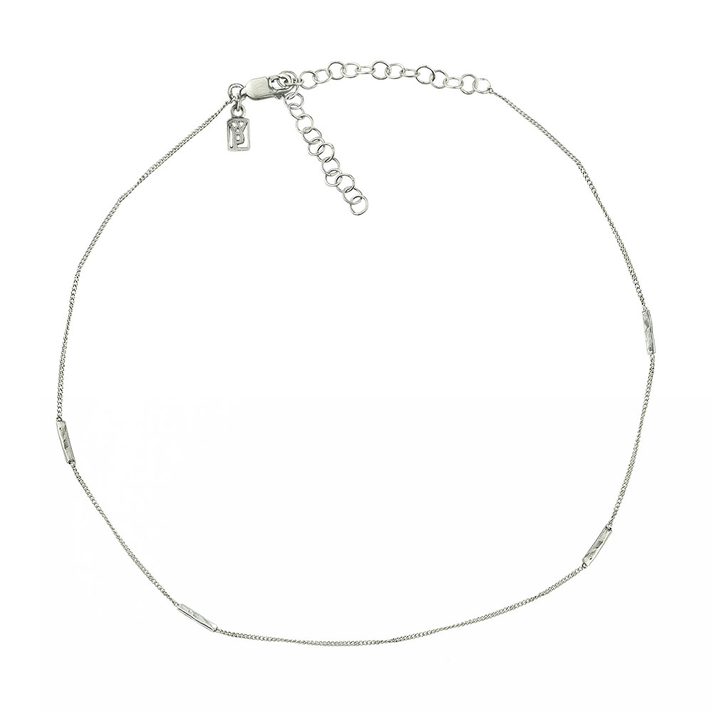 Waxing Poetic Bar Minuet Choker - Sterling Silver - 33cm + 7.6cm Extender