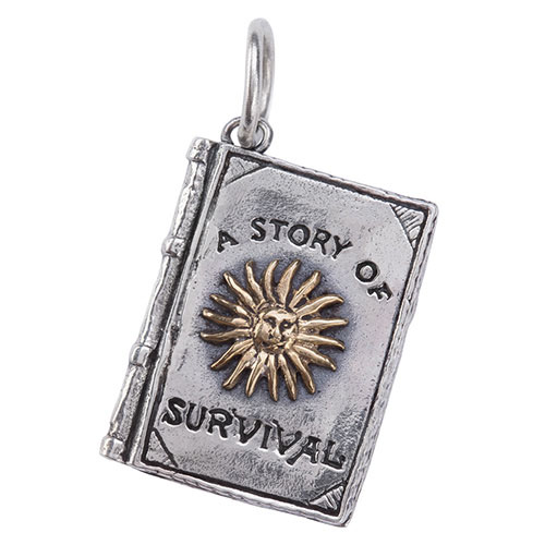 Waxing Poetic Biographies Charm - A Story of Survival - Sterling Silver/Brass
