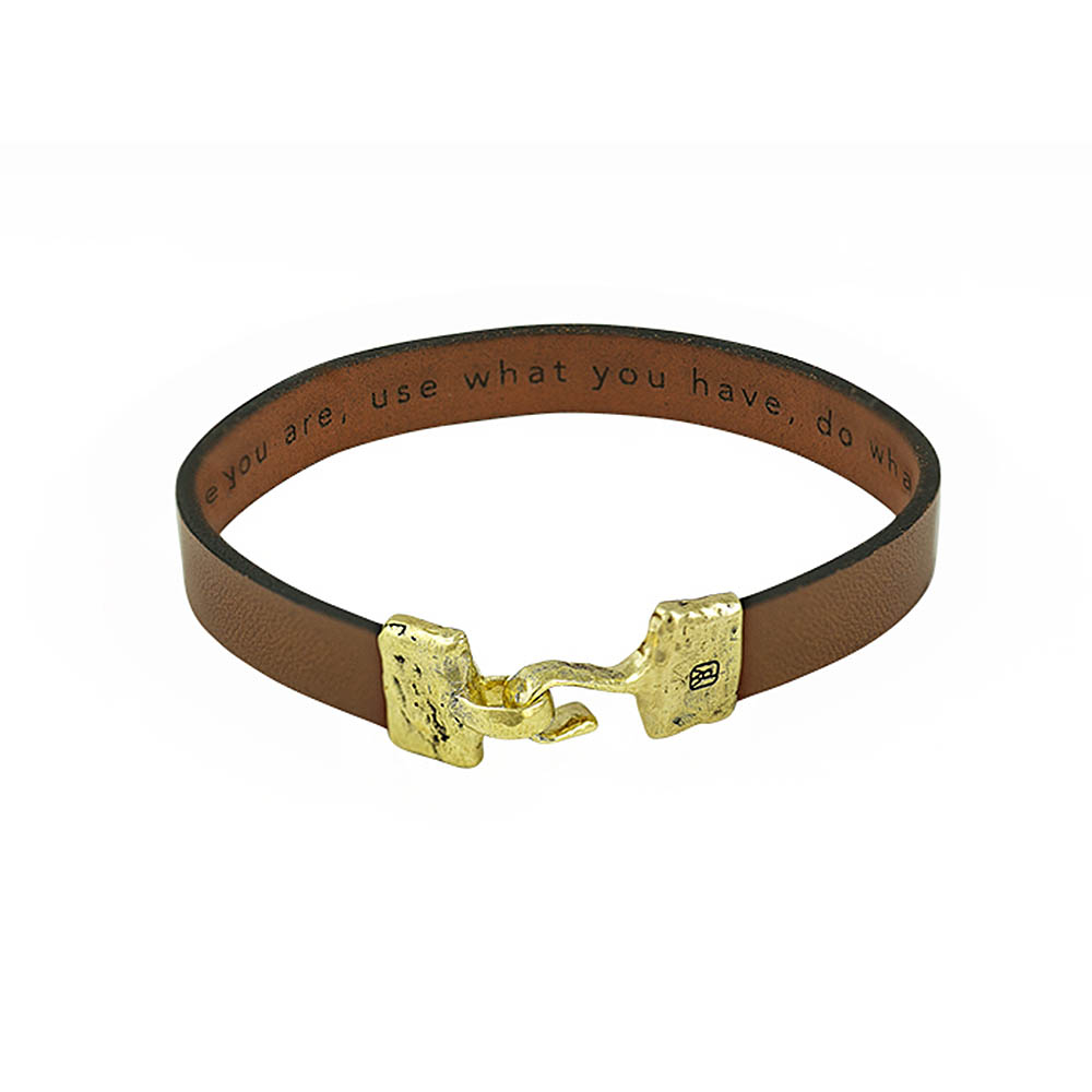 Waxing Poetic Close Counsel Bracelet - Brass - Small