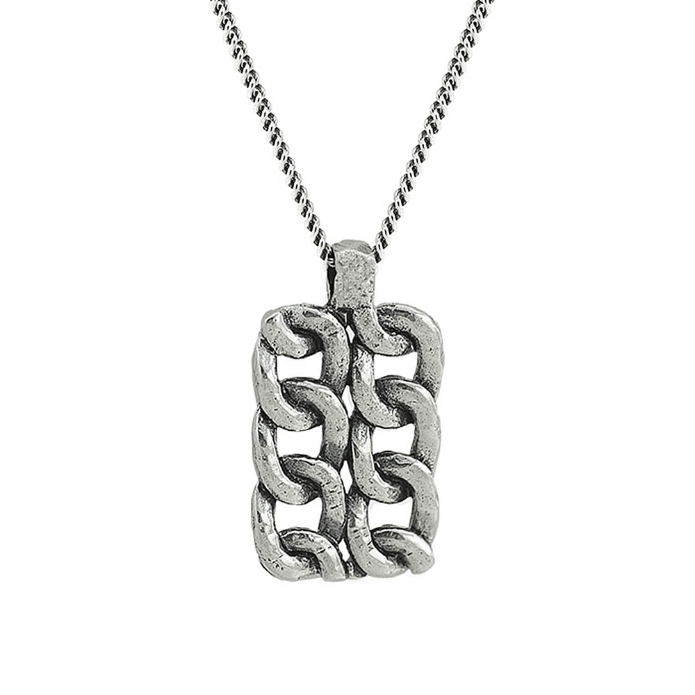 Waxing Poetic Chain Tag Necklace - Sterling Silver - 61cm