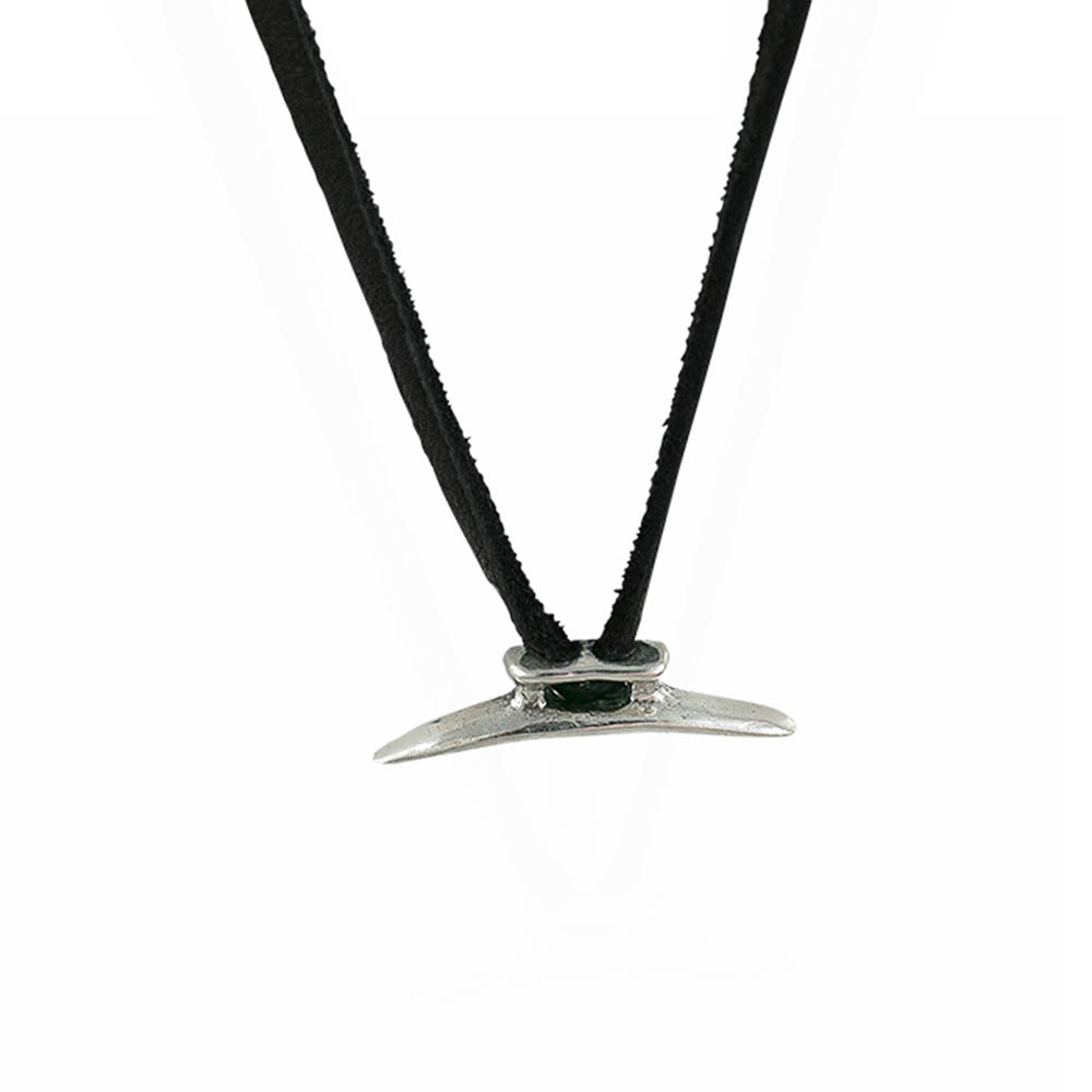 Waxing Poetic Boat Cleat Leather Necklace - Sterling Silver - 61cm
