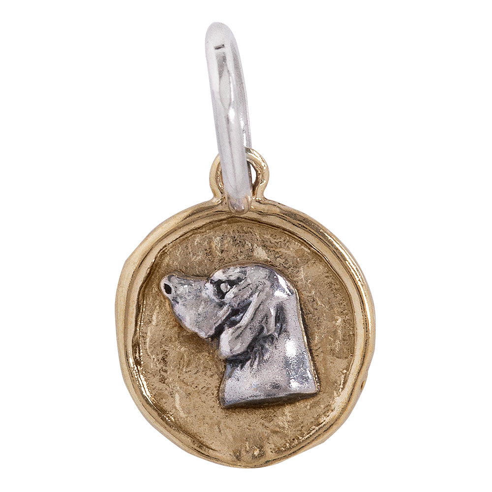 Waxing Poetic Camp Charm - Dog- Sterling Silver & Brass