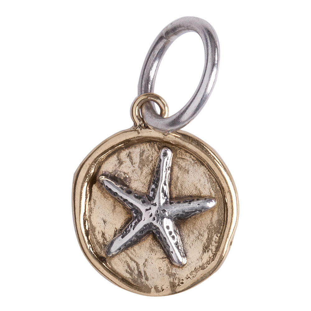 Waxing Poetic Camp Charm - Starfish- Sterling Silver & Brass