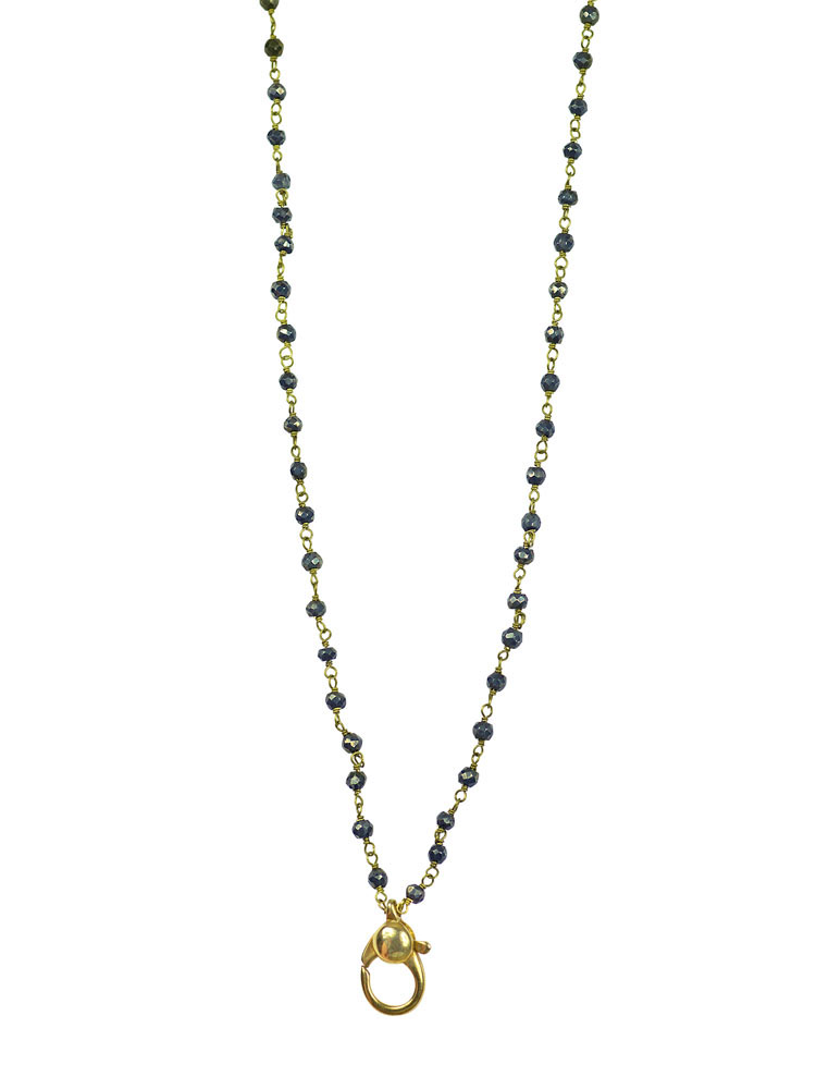 Waxing Poetic Connexion Necklace - Brass & Pyrite - 91cm