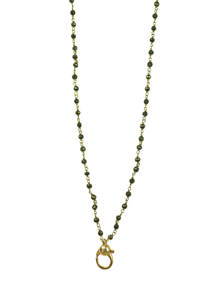 Waxing Poetic Connexion Necklace - Brass & Spinel - 91cm