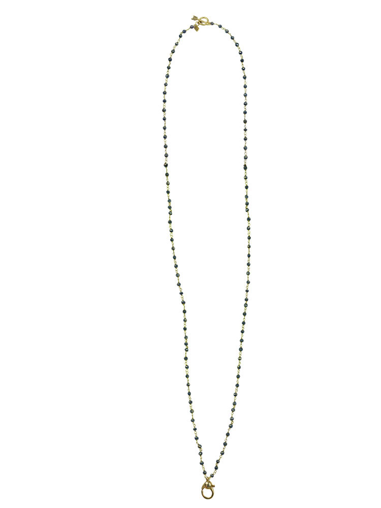 Waxing Poetic Connexion Necklace - Brass & Spinel - 91cm