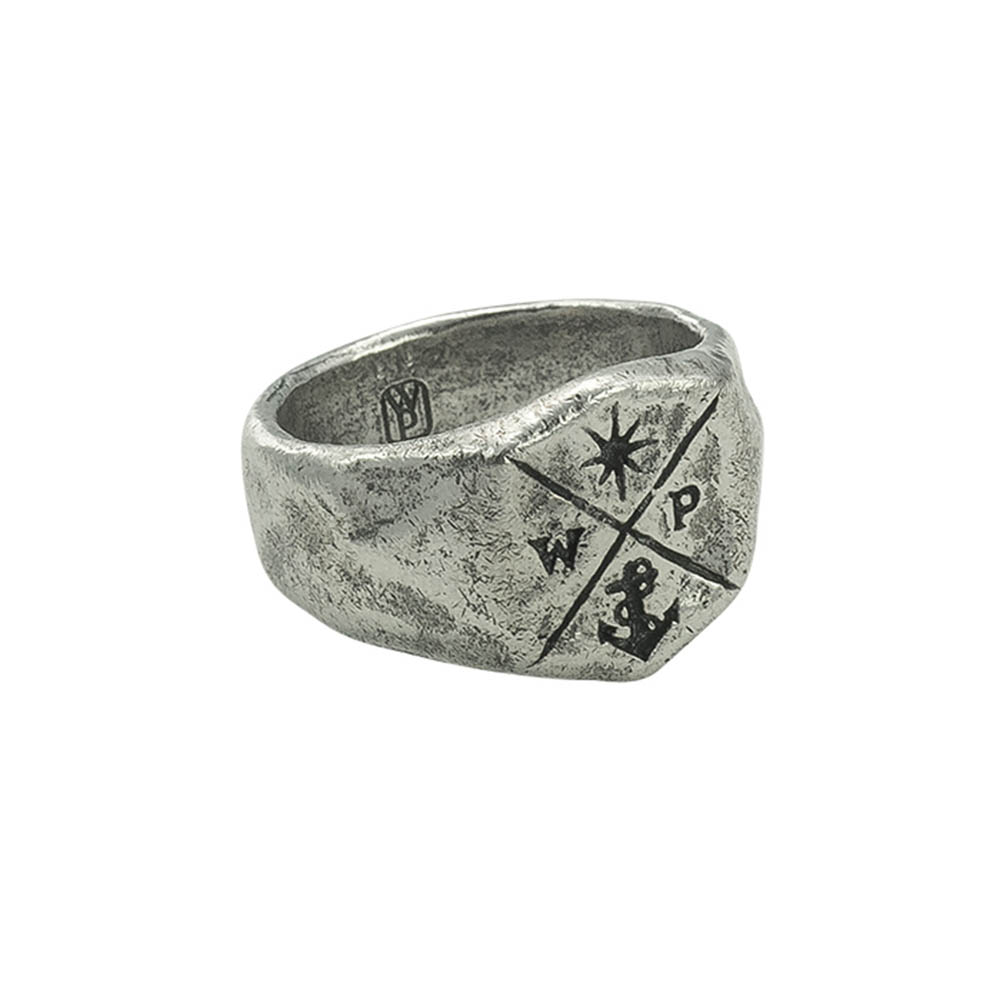 Waxing Poetic Coat of Arms Ring - Sterling Silver