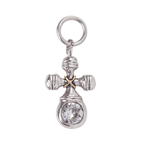 Waxing Poetic Everlasting Cross Charm - Trust - Sterling Silver and Brass