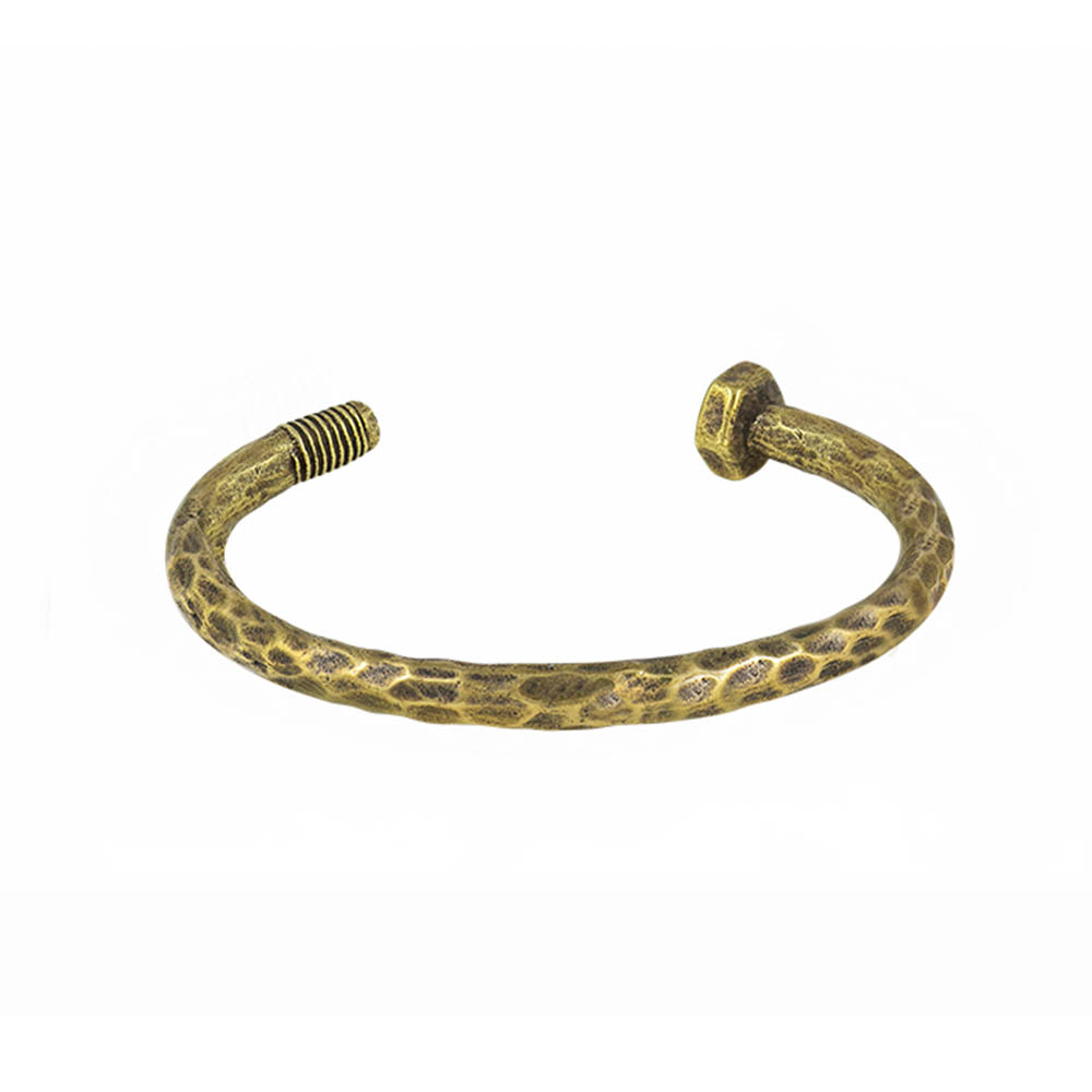 Waxing Poetic Fastener Cuff - Brass - Small