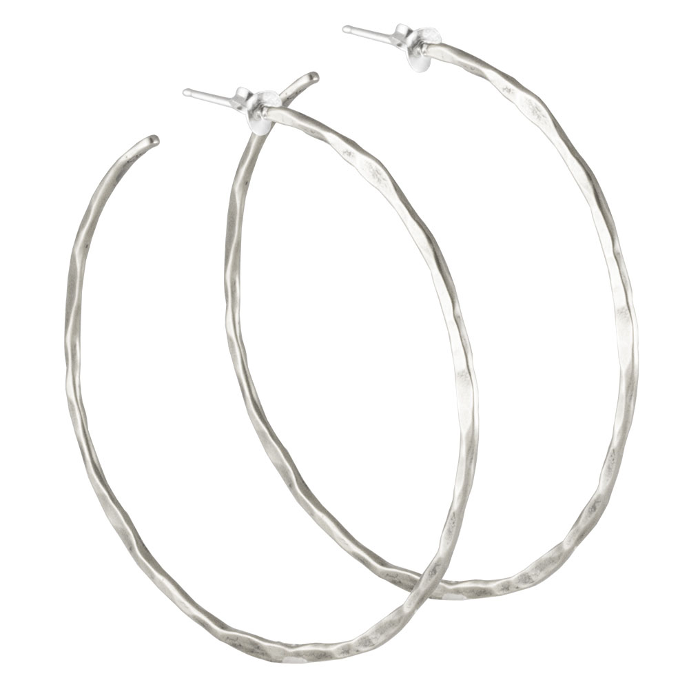 Waxing Poetic Free Form Earrings - Sterling Silver - Large