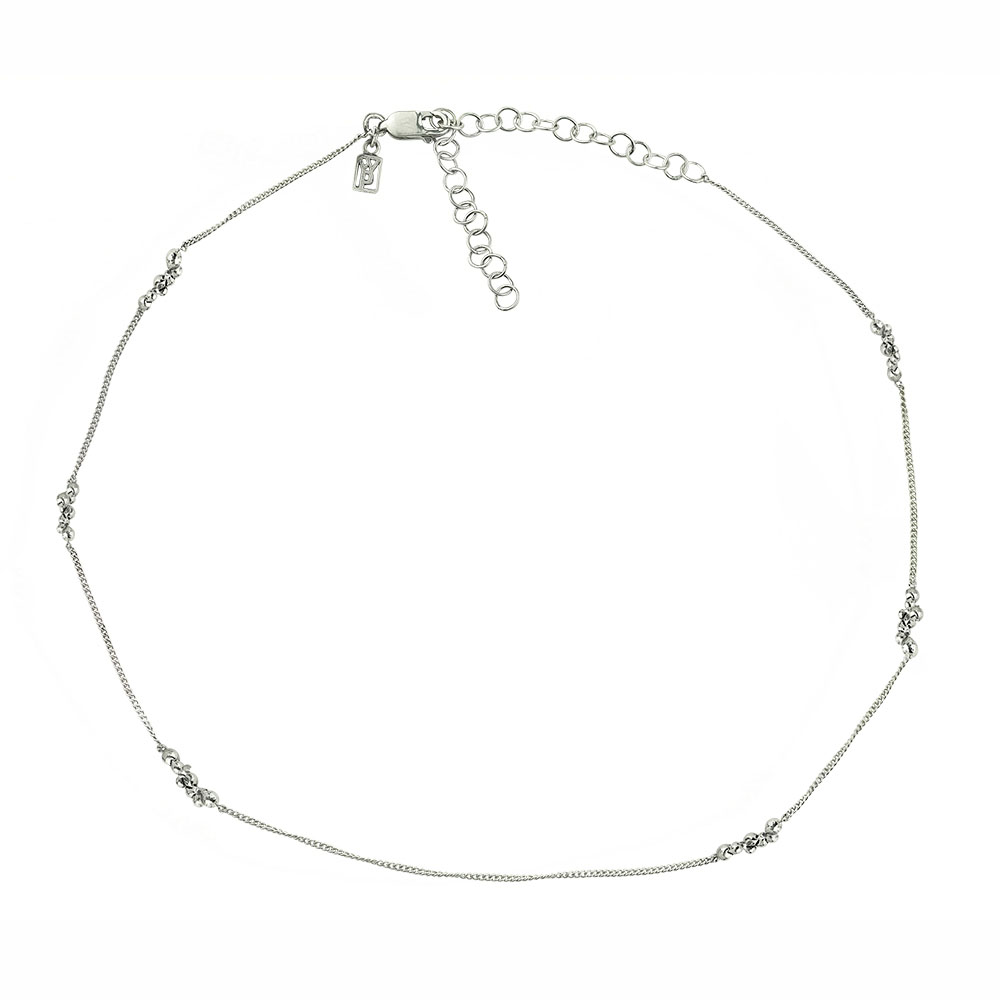 Waxing Poetic Granulated Minuet Choker - SS - 33cm + 7.6cm Extender