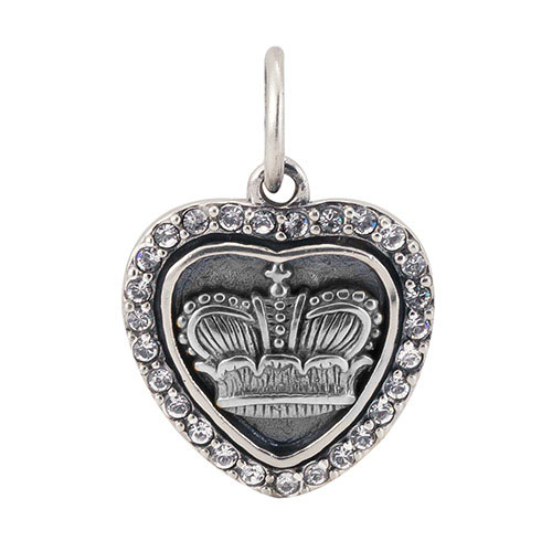 Waxing Poetic Hearts Content - Crown - Sterling Silver & Swarovski