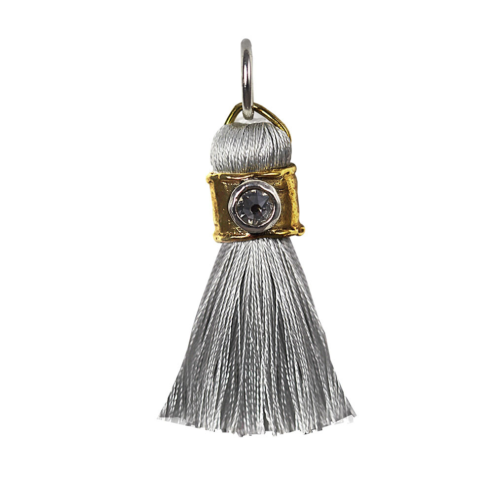 Waxing Poetic Hyperion Tassel - BR, SS & Swarovski - Silver