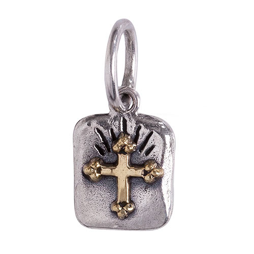 Waxing Poetic JUST LIKE HEAVEN CHARMS - Cross - Sterling Silver & Brass