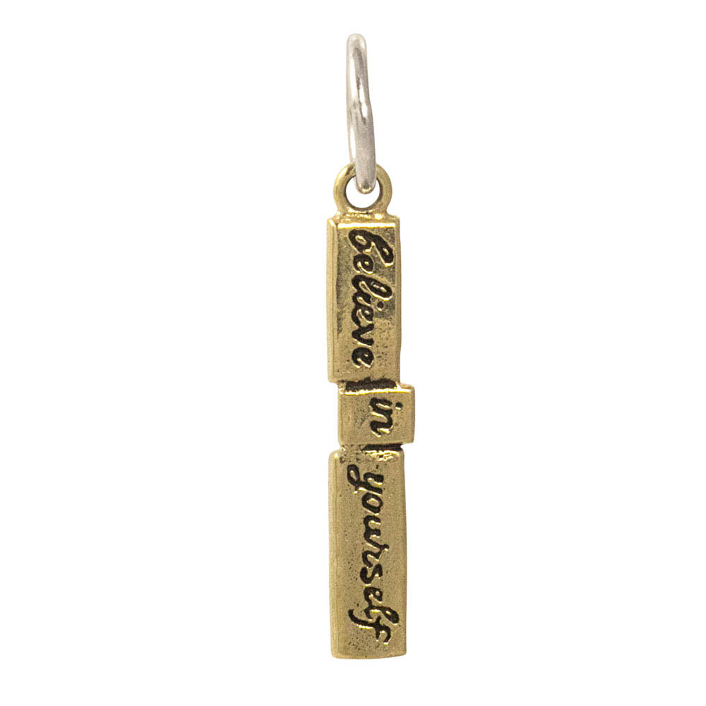Waxing Poetic Little Meditations Charm - BR/SS - Believe in Yourself