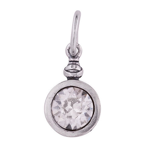 Waxing Poetic LUX VITAE LIFE CHARM - SILVER SHADE - Sterling Silver & Swarovksi