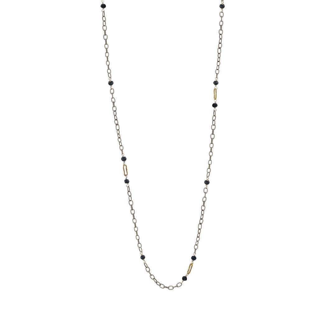 Waxing Poetic Miraculous Chain - Sterling Silver, Brass and Spinel - 81cm