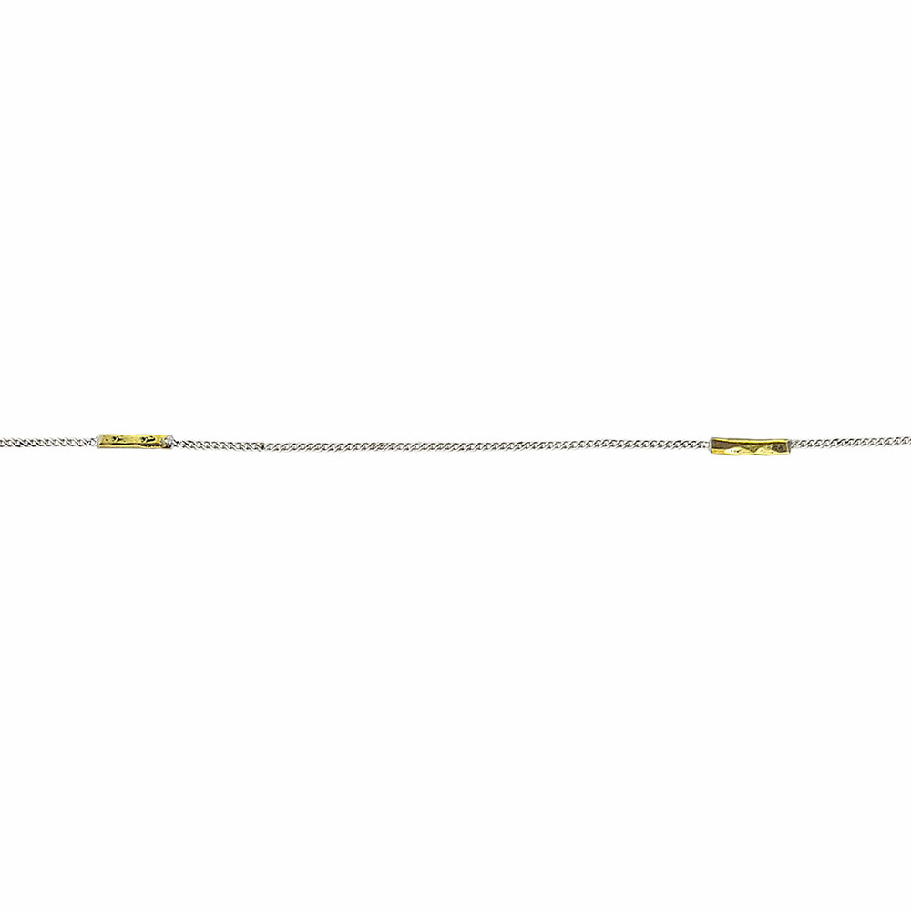 Waxing Poetic Bar Minuet Chain - Sterling Silver and Brass - 71cm