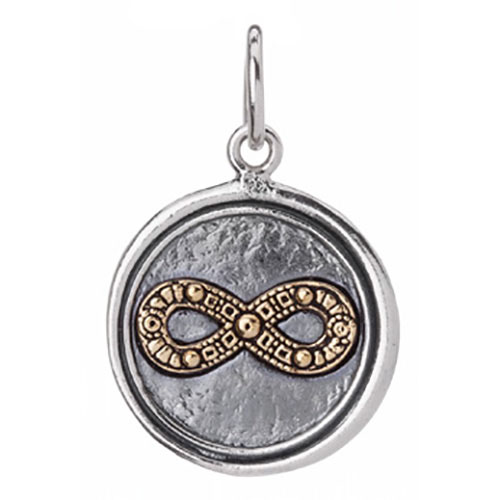 Waxing Poetic WING & PRAYER charm - Infinity - Sterling Silver/Brass