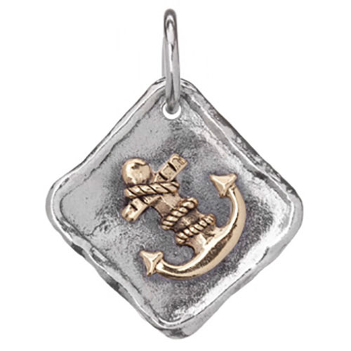 Waxing Poetic LUCKY CHANCES CHARM - Anchor - Sterling Silver/Brass