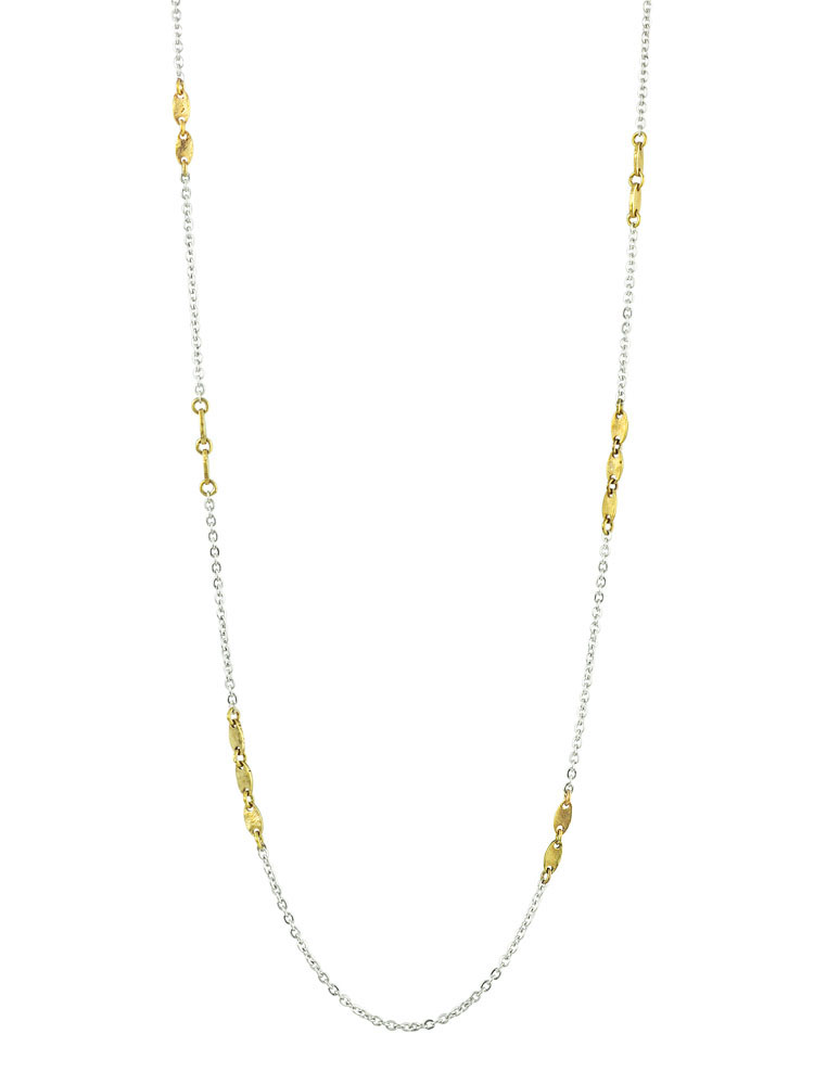 Waxing Poetic The Sun's Disc Chain - Sterling Silver & Brass - 45cm