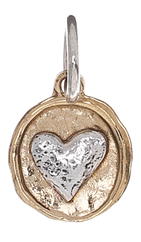 Waxing Poetic Camp Charms Brass/Silver- Heart