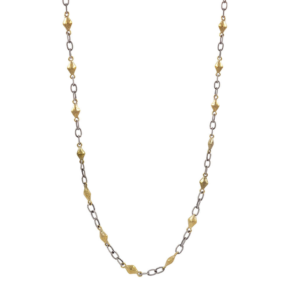 Waxing Poetic Wander Way Chain - Sterling Silver and Brass - 76cm