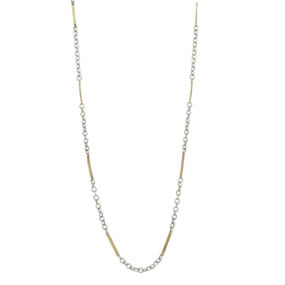 Waxing Poetic Tripper Chain - Sterling Silver and Brass - 61cm