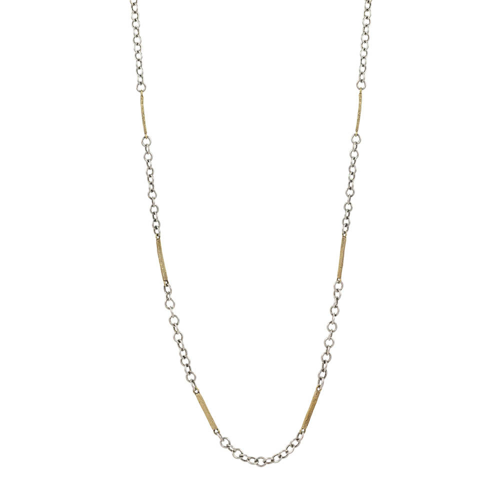 Waxing Poetic Tripper Chain - Sterling Silver and Brass - 81cm