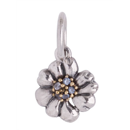 Waxing Poetic Natural Beauties Charm - Peony - Sterling Silver, Brass & CZ