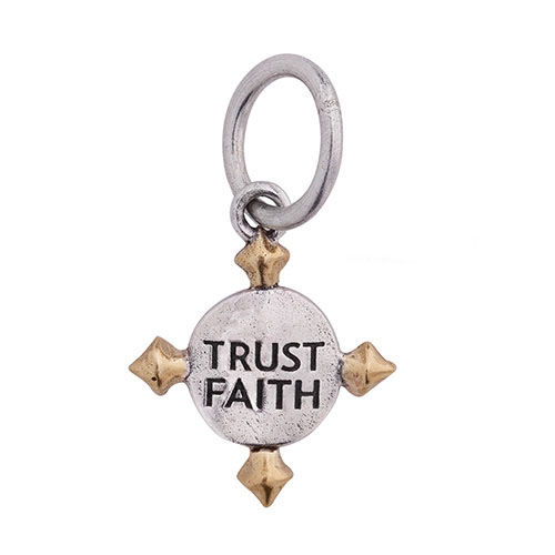Waxing Poetic PROVIDENCE CHARMS - TRUST FAITH - Sterling Silver & brass