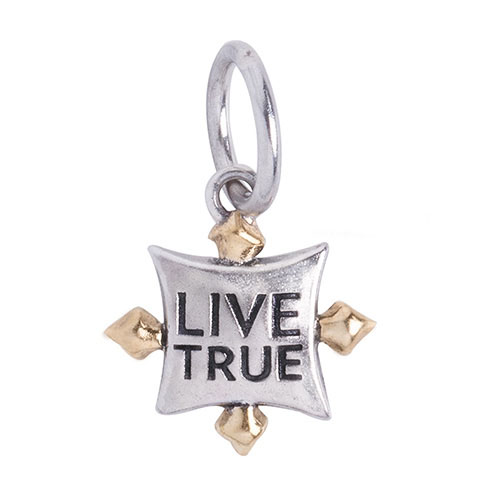 Waxing Poetic PROVIDENCE CHARMS - LIVE TRUE - Sterling Silver & Brass