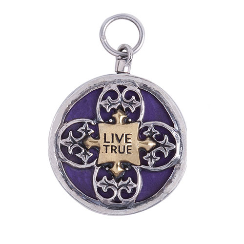 Waxing Poetic PROVIDENCE MEDALLIONS - LIVE TRUE - Sterling Silver & Brass