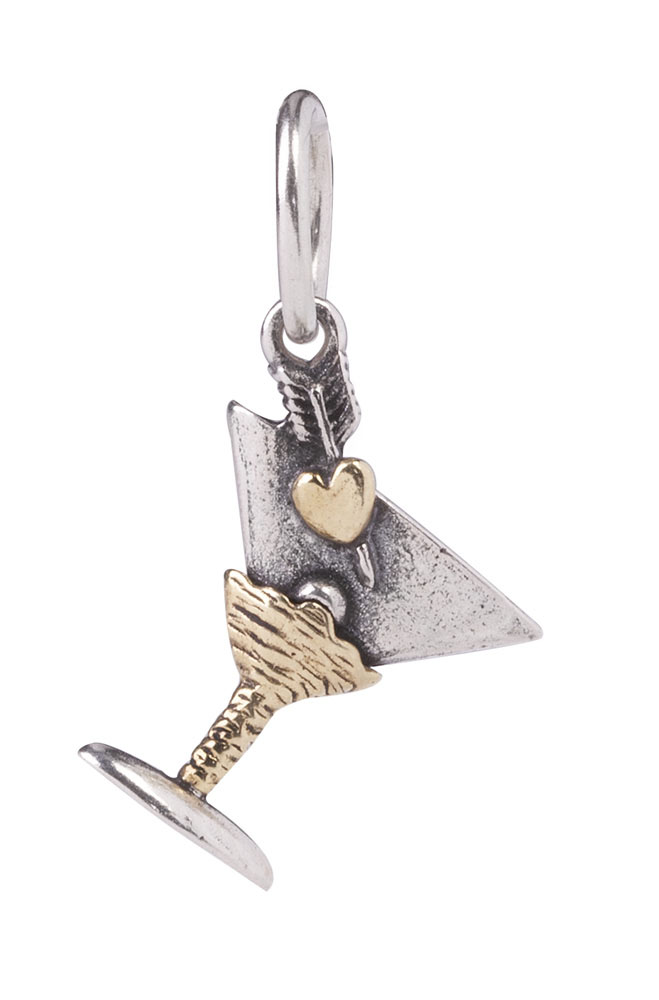 Waxing Poetic Personal Vocabulary Charm - Martini Love - Sterling Silver &