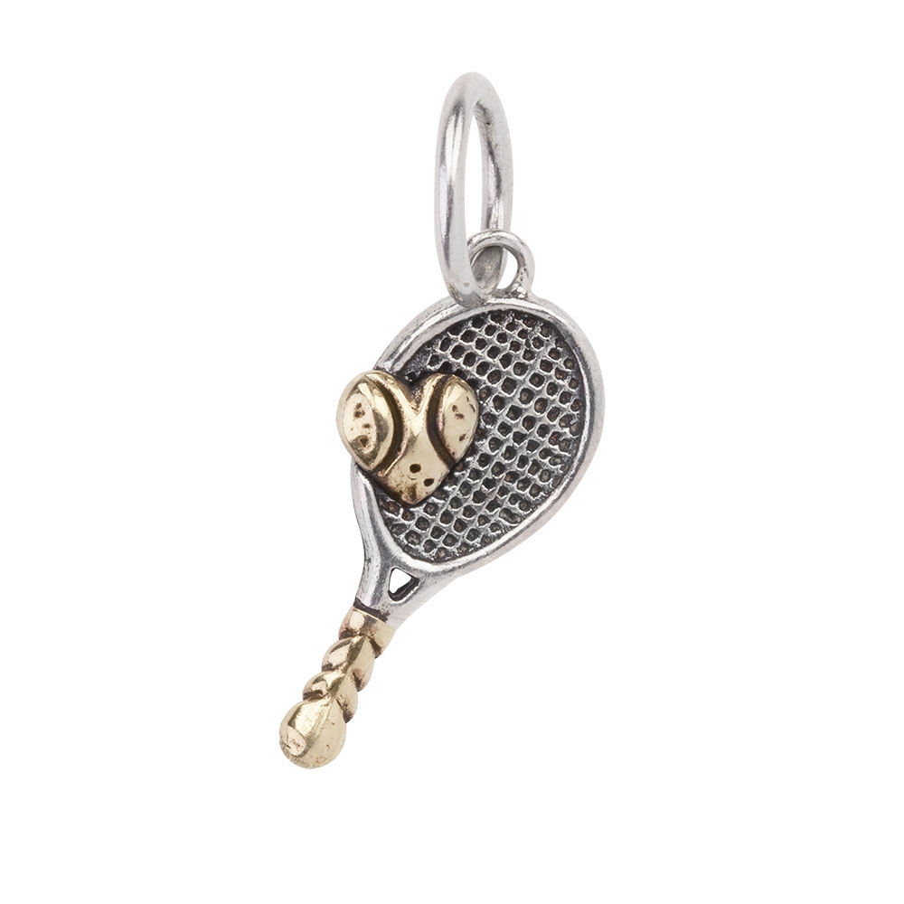 Waxing Poetic Personal Vocabulary Charm - Tennis Love Love - SS & Brass